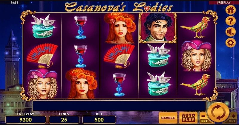 Play in Casanova’s Ladies Slot Online from Amatic for free now | www.plrtips.com